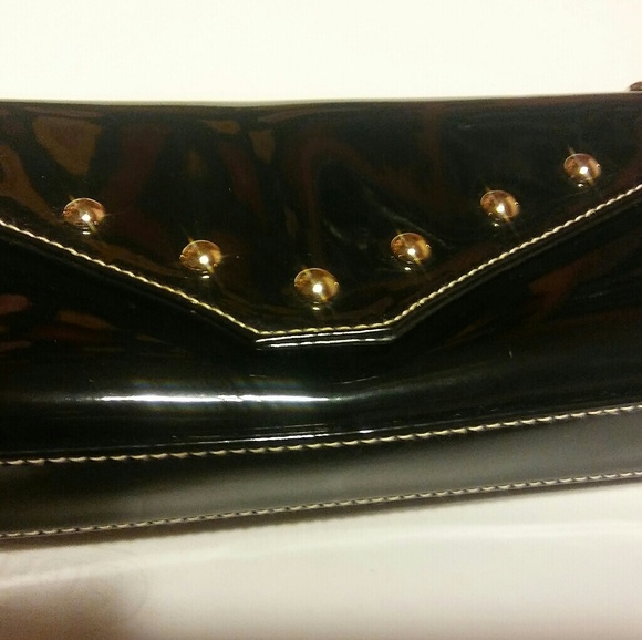Black Studded Clutch - Picture 2 of 6